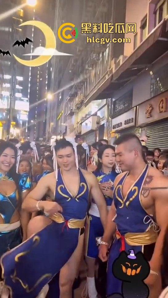 香港兰桂坊万圣节骚翻全场！骚逼骚鸡骚男齐聚，堪称老外的炮窝！-13